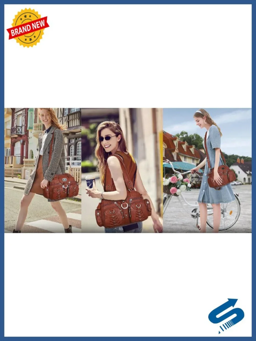 Soft Vegan Leather Hobo Purse Crossbody Bag with Multiple Pockets